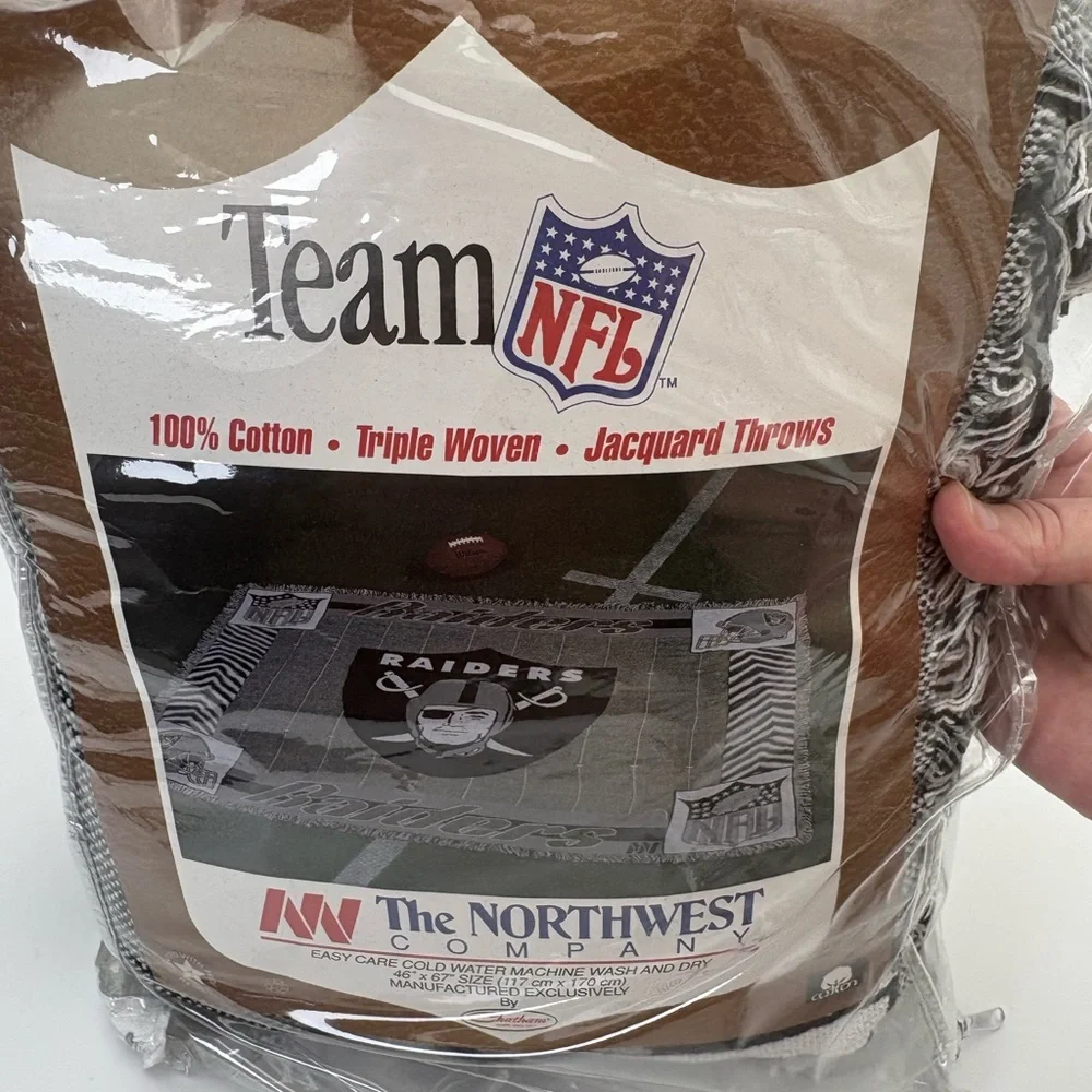 NFL Raiders Jacquard Throw Blanket - New in Package
